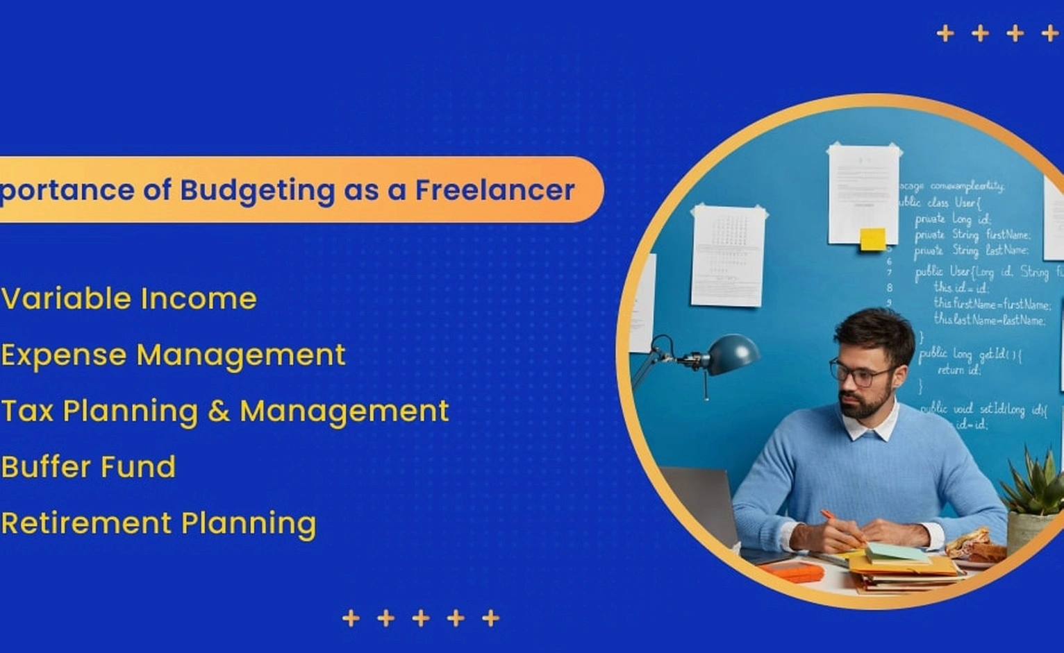 freelancer working on financial planning